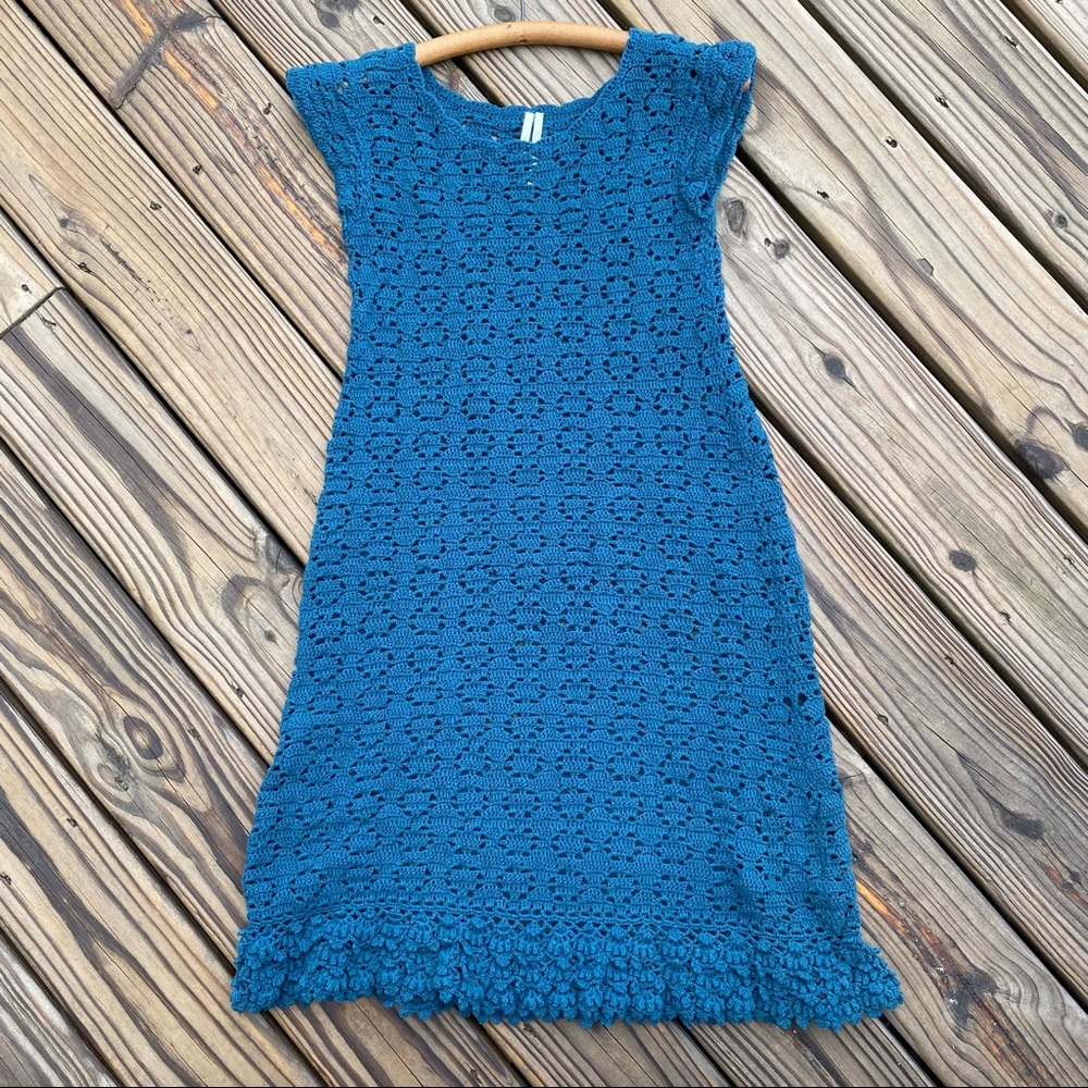 Anthropologie Brittania Crochet Midi Dress